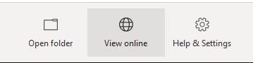 Screenshot of the View online button