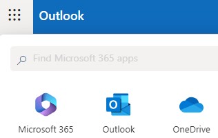 Screenshot of OneDrive's location on the Office 365 website