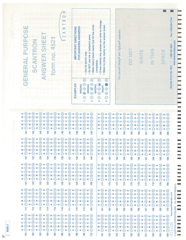 Scantron example