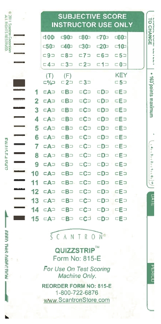 Scantron example